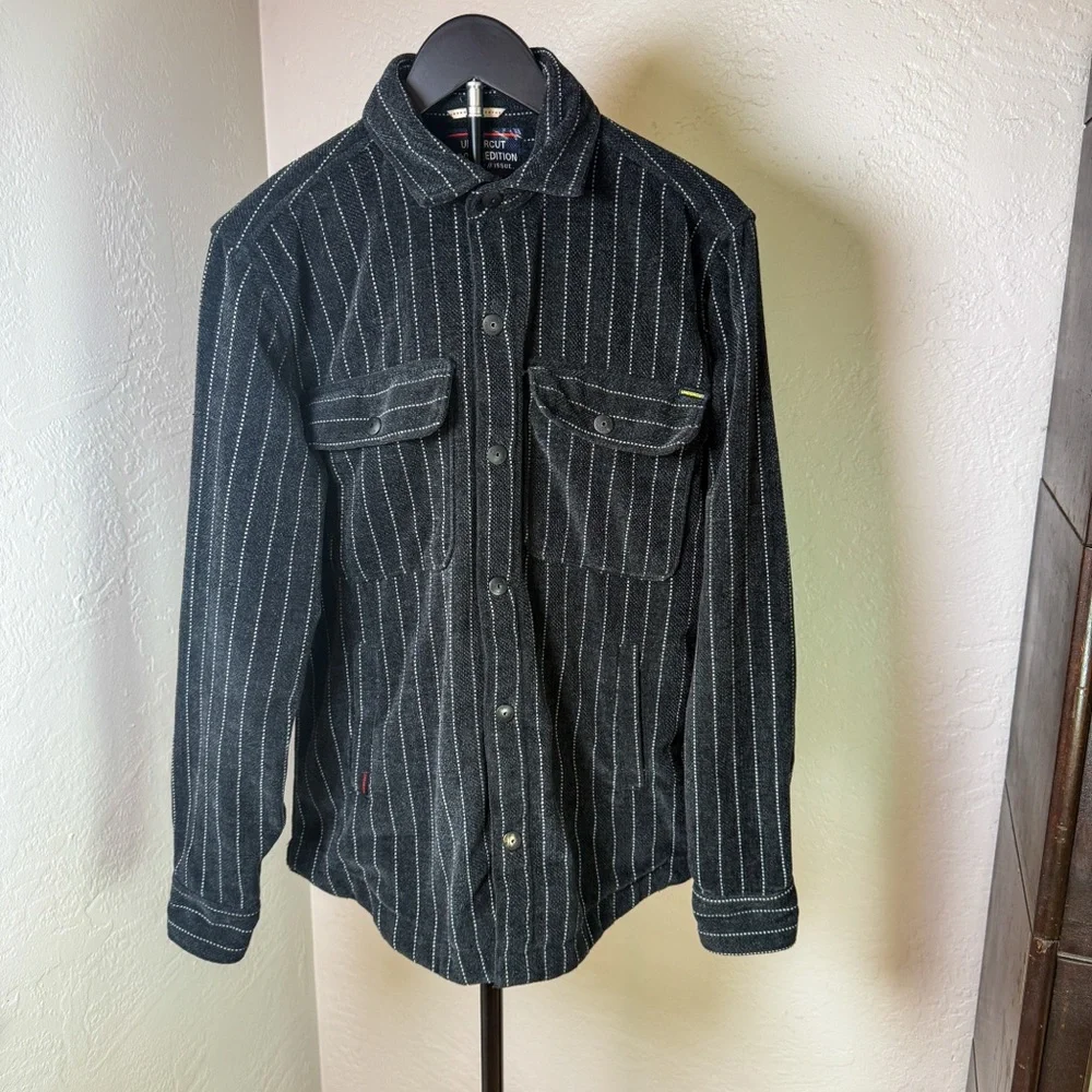 Undercut Authentic Casuals Rookie Edition Pinstripe Button Up Shirt Size L